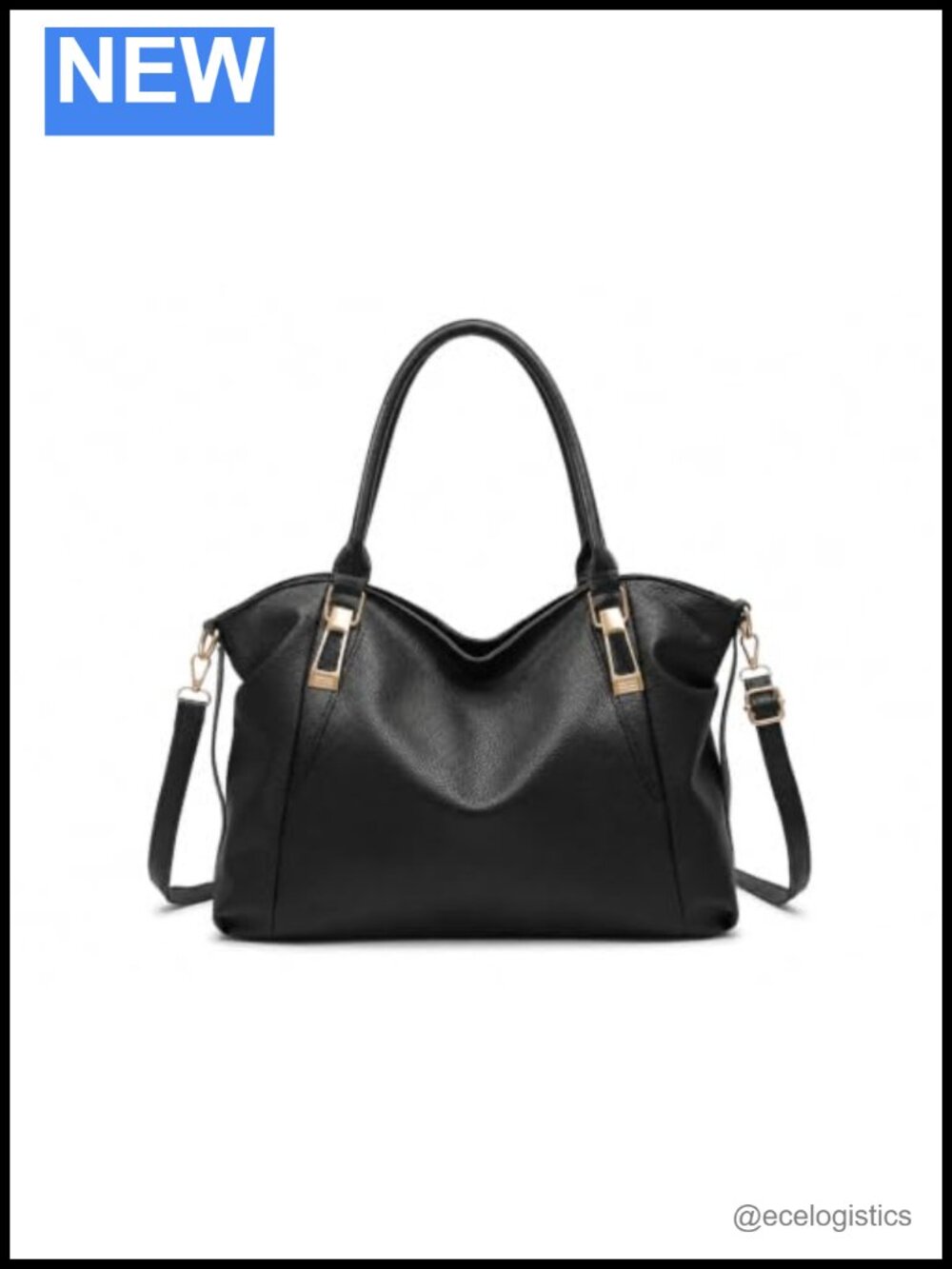 PU Leather Shoulder Tote Bag for Women with Zipper Closure, Multi-Pocket Handbag